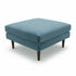 Albert Linen Blend Ottoman – Footrest & Pouf | Living Room Accent Seat | Kinwell Furniture | Contemporary Ottoman | Blue