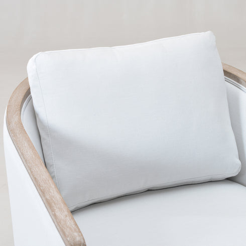 Claude Performance Linen Fabric Swivel Chair - Modern Swivel Chair | Swivel Accent Chairs | Kinwell Furniture | Swivel Armchairs