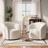 Everitte Bouclé Swivel Barrel Chair