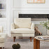 Upholstered Armchair – Cream Square Arm Accent Chair | Performance Fabric Armchair | Kinwell Furniture | Scandinavian, Timeless Design