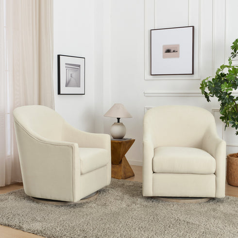 Ethel Swivel Nursery Glider - Beige Nursery Glider | Glider Chairs | Kinwell Furniture | Modern Nursing Chairs | Recliners & Rockers