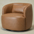 Ashlie Faux Leather Swivel Chair - Camel Modern Swivel Chair | Faux Leather Armchairs | Kinwell Furniture | Swivel Accent Chairs