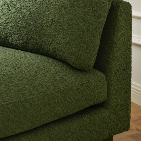 Montyne Bouclé Armless Chair - Comfortable Accent Chair | Side Chairs for Living Room | Kinwell Furniture | Oversize Accent Chairs & Large Accent Chairs