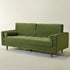Tiziano Tufted 3-Seater Sofa – Green Velvet Couch with Accent Pillows | Mid-Century Modern Sofa | Kinwell Furniture