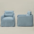 Clara Linen Slipcover Swivel Chair