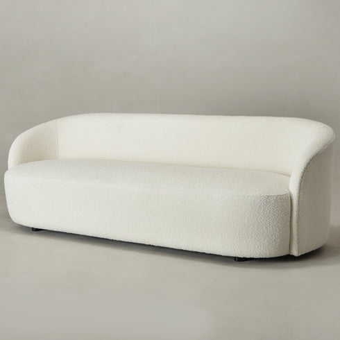 Everitte Bouclé 3-Seater Sofa - White 3 Seater Sofa | Three Seater Couch | Kinwell Furniture | Modern 3 Seater Sofas