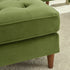 Tiziano Tufted Ottoman – Velvet Rectangular Footrest & Accent Seat | Mid-Century Upholstered Pouf | Green Ottoman