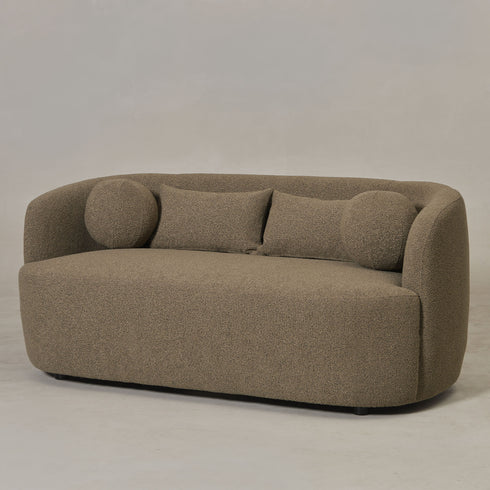 Ashlie Bouclé Loveseat |Teddy Brown Loveseat | Fabric Loveseat Couch | Kinwell Furniture | Modern Loveseats & Comfortable Loveseat Sofa Couches
