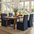 Diane Performance Dining Side Chair with Casters - Dining Chair | Modern Kitchen Chairs | Kinwell Furniture | Dining Chairs Performance Fabric