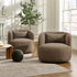 Ashlie Chenille Swivel Barrel Chair - Teddy Brown Modern Swivel Chair | Swivel Accent Chairs | Kinwell Furniture | Swivel Armchairs
