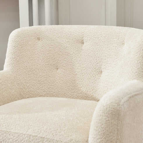 Vestie Chenille Swivel Barrel Chair - Swivel Spinning Chair | Chairs That Spin | Kinwell Furniture | Comfortable Swivel Chairs