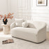 Susie Bouclé Loveseat in White | Modern White Bouclé Couch | Kinwell Furniture | Minimalist Loveseat for Small Rooms