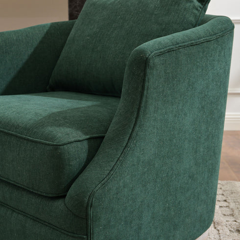 Minerva Swivel Barrel Chair - Green Modern Swivel Chair | Swivel Accent Chairs | Kinwell Furniture | Swivel Armchairs