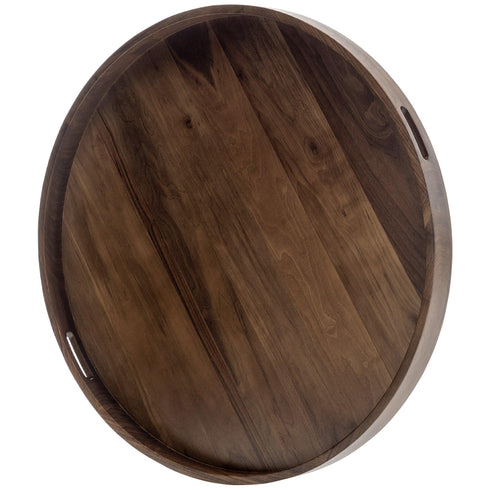 Round Black Walnut Serving Tray - Kinwell Furniture