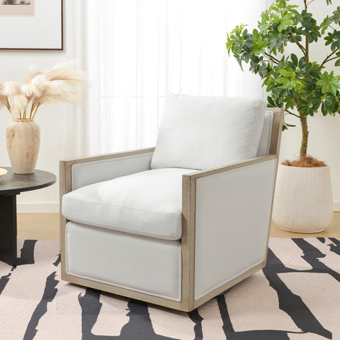 Sanford Down Swivel Armchair - Modern Swivel Chair | Swivel Accent Chairs | Kinwell Furniture | Swivel Armchairs