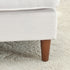Tiziano Tufted Ottoman – Linen Rectangular Footrest & Accent Seat | Mid-Century Upholstered Pouf | Ivory Ottoman