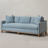 Goose Down Feathers Upholstered Sofa – Blue 3 Seater Sofa | Three Seater Couch | Kinwell Furniture | Modern Upholstered Sofas