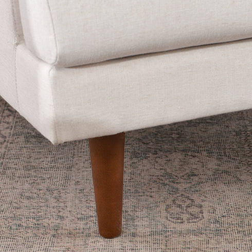 Upholstered Armchair – Ivory Square Arm Accent Chair | Performance Fabric Armchair | Kinwell Furniture | Scandinavian, Timeless Design