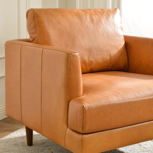Samuel Tapered Arm Leather Chair
