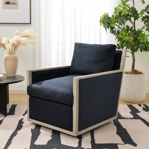 Sanford Down Swivel Armchair - Modern Swivel Chair | Swivel Accent Chairs | Kinwell Furniture | Swivel Armchairs