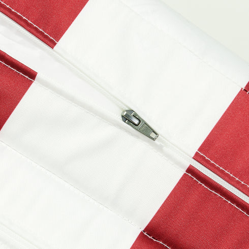 Ranu Extra Thick Outdoor Cushion Set – Red Striped Patio Chair Cushions | Outdoor Seat & Back Cushions | Weather-Resistant Outdoor Cushions | Kinwell Furniture