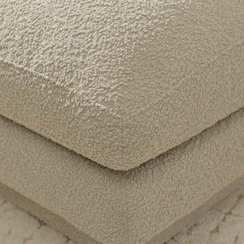 Montyne Bouclé Armless Chair - Oatmeal Accent Chair | Neutral Bouclé Chair | Kinwell Furniture | Modern Accent Seating