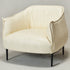 Kadar Leather Barrel Chair-White Modern Leather Chair | Accent Chairs | Kinwell Furniture | Barrel Chairs