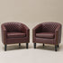 Logan Faux Leather Tufted Club Chair - Red Accent Chair | Decorative Accent Chairs | Kinwell Furniture | Modern Accent Chairs