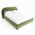 Harriet Velvet Bed Frame with Headboard – Olive Green Upholstered Platform Bed | King Size | Kinwell Furniture