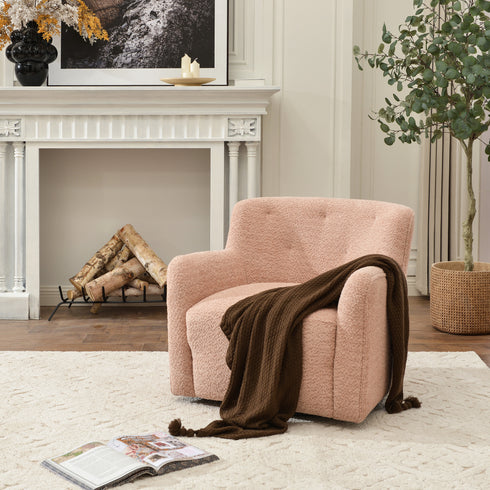 Vestie Chenille Swivel Barrel Chair - Swivel Side Chair | Stylish Swivel Chairs | Kinwell Furniture | Swivel Chairs for Living Room