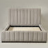 Agnes Linen Platform Bed - Beige / Gray Upholstered Bed | Queen & King Platform Beds | Kinwell Furniture | Modern Linen Bed Frames