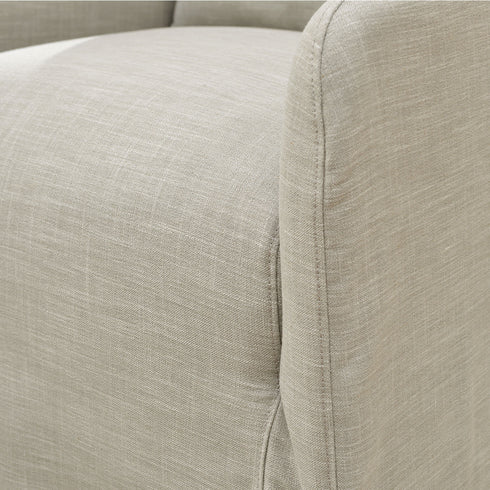 Clara Linen Slipcover Swivel Chair