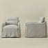 Clara Linen Slipcover Swivel Chair