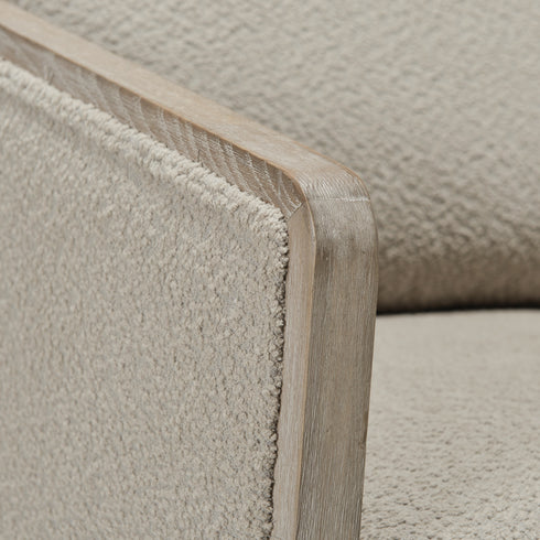 Claude Performance Linen Fabric Swivel Chair - Classic Swivel Armchair | Durable Linen Accent Chair | Kinwell Furniture | 360-Degree Swivel Chair