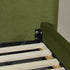 Harriet Vevlet Platform Bed with Wood Legs