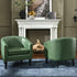 Logan Faux Leather Tufted Club Chair - Green Accent Chair | Decorative Accent Chairs | Kinwell Furniture | Modern Accent Chairs