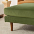 Albert Linen Blend Ottoman – Footrest & Pouf | Living Room Accent Seat | Kinwell Furniture | Contemporary Ottoman | Green