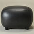 Elmer Faux Leather Ottoman – Round Black Ottoman | Decorative Ottoman | Kinwell Furniture | Modern Faux Leather Furniture