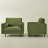 Tiziano Tufted Armchair – Green Velvet Accent Chair with Pillows | Mid-Century Lounge Chair | Kinwell Furniture