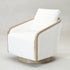 Barnett Swivel Barrel Chair - Pearl White Modern Swivel Chair | Swivel Accent Chairs | Kinwell Furniture | Swivel Armchairs