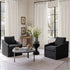 Charles Slipcover Swivel Barrel Chair – Black Modern Swivel Chair | Slipcover Swivel Chairs | Kinwell Furniture | Swivel Armchairs