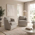 Minerva Swivel Barrel Chair - Gray Modern Swivel Chair | Swivel Accent Chairs | Kinwell Furniture | Swivel Armchairs