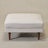 Albert Linen Blend Ottoman – Footrest & Pouf | Living Room Accent Seat | Kinwell Furniture | Contemporary Ottoman | Ivory