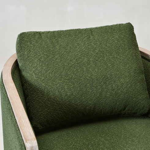 Claude Bouclé Swivel Barrel Chair - Modern Swivel Chair | Swivel Accent Chairs | Kinwell Furniture | Swivel Armchairs