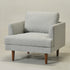 Upholstered Armchair – Gray Square Arm Accent Chair | Performance Fabric Armchair | Kinwell Furniture | Scandinavian, Timeless Design