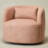 Ashlie Linen Swivel Barrel Chair - Coral Modern Swivel Chair | Swivel Accent Chairs | Kinwell Furniture | Swivel Armchairs