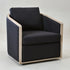 Claude Performance Linen Fabric Swivel Chair - Modern Swivel Chair | Swivel Accent Chairs | Kinwell Furniture | Swivel Armchairs