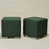 Bouclé Square Ottoman – Green Modern Footstool | Small Upholstered Ottomans | Kinwell Furniture | Minimalist Cube Poufs