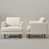 Upholstered Armchair – Cream Square Arm Accent Chair | Performance Fabric Armchair | Kinwell Furniture | Scandinavian, Timeless Design