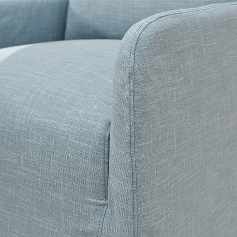 Clara Linen Slipcover Swivel Chair